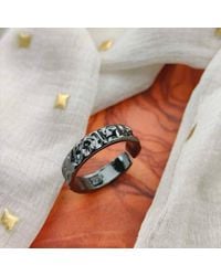 The Colourful Aura - Adjustable Hammered Sterling Bohemian Toe Ring - Lyst