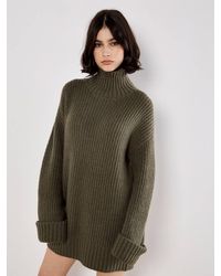 Apricot - Boucle Knit Fisherman Jumper Mini Dress - Lyst