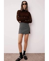 WOVCOR - Soft Textured Knit Sweater W/ Button Detailing - Lyst