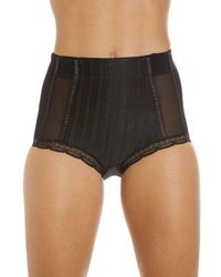 CAMILLE - Two Pack High Waisted Mesh Support Panel Control Briefs - Lyst