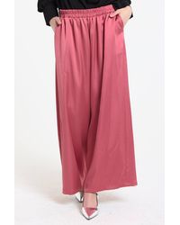 Liquorish - Satin Wide Leg Trousers - Lyst
