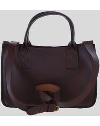 Ashwood Leather - Leather Small Structured Tote Bag W/ Detachable Strap & Pouch - Lyst