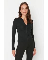 WOVCOR - Zip Up Stand Collar Fitted Sports Jacket W/ Contour Panels - Lyst