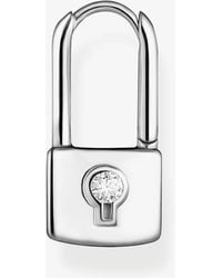 Thomas Sabo - Cubic Zirconia Padlock Single Hoop Earring Cr679-051-14 - Lyst