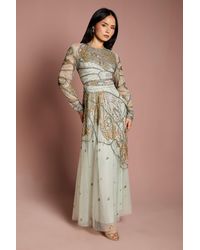 Coast - Petite Premium Hand Embellished Maxi Dress - Lyst