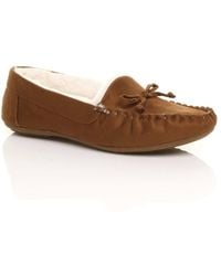 AJVANI - Flat Heel Boat Shoes Moccasins Slippers - Lyst