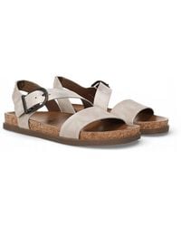 Infinity Leather - Blowfish Footbed Strappy Flat Sandals - Lyst