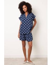 Blue Vanilla - Elasticated Waist Short Sleeve V-Neck Top - Lyst