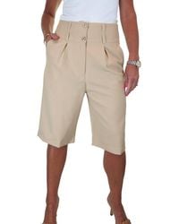 Paulo Due - Tailored Wide Leg Knee Shorts - Lyst