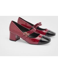 Oasis - Clair Faux Leather Toe Cap Block Heel Mary Janes - Lyst