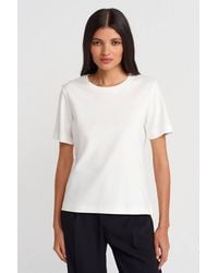 Dilvin - Cotton Crew Neck T-Shirt - Lyst