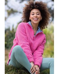 Kite - Purbeck 1/4 Zip Teddy Fleece Blush - Lyst