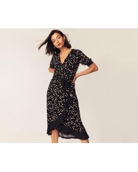 oasis spot wrap dress