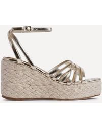 Linzi - Moment Faux Leather Wedge Sandals - Lyst