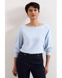 Phase Eight - Cristine Slash-Neck Knitted Jumper - Lyst