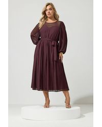 Yours - Pleated Maxi Dress - Lyst
