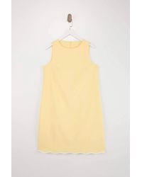 WOVCOR - Sleeveless Round Neck Mini A-Line Dress W/ Contrast Hem - Lyst