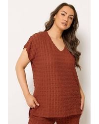 Yours - Bubble Textured T-Shirt - Lyst