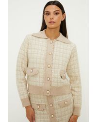 Oasis - Knitted Tweed Scallop Detail Jacket - Lyst