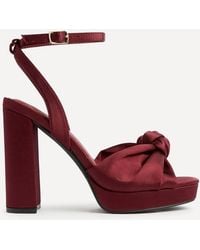 Linzi - Ruba Satin Knotted Platform Heels - Lyst