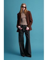 Dilvin - Oversized Long Crepe Blazer Jacket - Lyst
