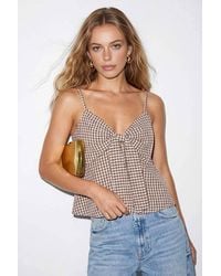 WOVCOR - Bow Neck Strappy Woven Blouse - Lyst
