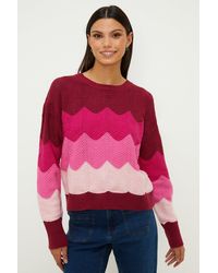 Oasis - Ombre Wavy Stitch Jumper - Lyst