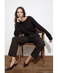 Dilvin - Ribbed Boat Neck Knit Sweater - Lyst