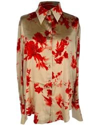 Galvan London - Preloved London Long Sleeve Blouse Thistle Print - Lyst