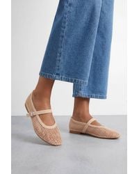 Dorothy Perkins - Faith: Shelly Netted Faux Leather Ballet Flats - Lyst