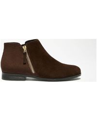 Dune - Wide Fit 'Pantha' Suede Ankle Boots - Lyst