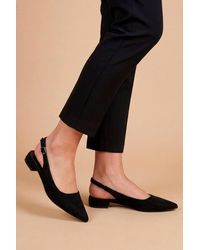 Dorothy Perkins - Jerry Faux Suede Slingback Pointed Flat Shoes - Lyst