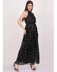 Gini London - Jacquard Halter Neck Maxi Dress - Lyst