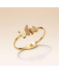 The Colourful Aura - Two Butterfly Animal Themed Slim Magnetic Design Bangle Bracelet - Lyst