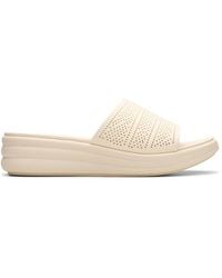 Clarks - Drift Twist Flat Sandals, Sliders - Lyst