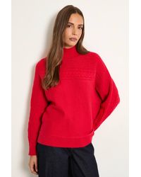 Wallis - Placement Cable Knit Jumper - Lyst