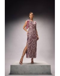Coast - Couture Embellished Maxi Dress With Mesh Panels & Bows - Lyst