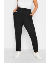 Yours - Double Pleat Jersey Stretch Joggers - Lyst