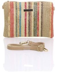 AJVANI - Detachable Crossbody Strap Summer Woven Boho Clutch Bag - Lyst