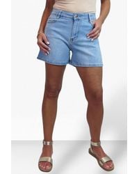 Paulo Due - High Waist Loose Leg Denim Shorts - Lyst