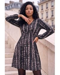 Roman - Abstract Print Soft Knit Stretch Dress - Lyst