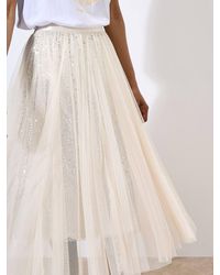Apricot - Sequin Tulle Midaxi Skirt - Lyst