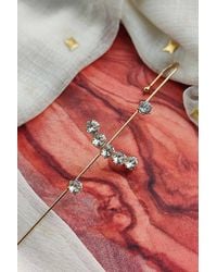 The Colourful Aura - Zircon Ear Wrap Crawler Ear Climber Long Earring - Lyst