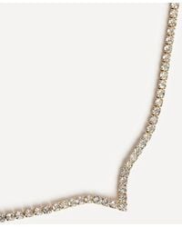 Linzi - Evermore V-Shape Tennis Necklace - Lyst