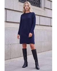 Roman - Petite Knitted Pintuck Shift Dress - Lyst