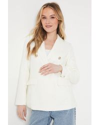 Oasis - Double Breasted Boucle Blazer - Lyst