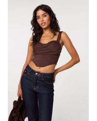 Pink Vanilla - Corset Cowl Top - Lyst