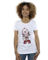Marvel - Deadpool Love Beam Line Cotton T-Shirt - Lyst