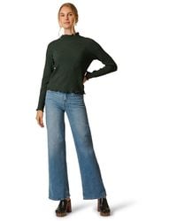 Adrianna Papell - Textured Mock Neck Top - Lyst