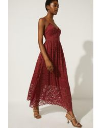 Oasis - Strappy Lace Midaxi Dress - Lyst